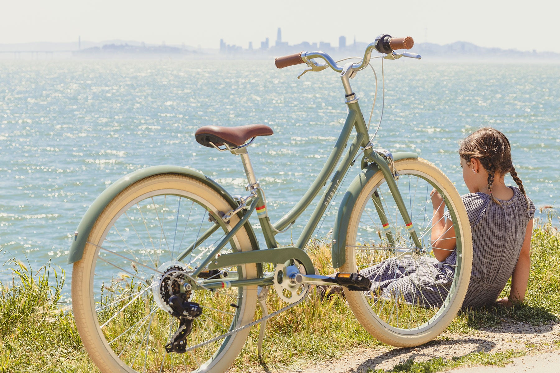 Public C7 24" Kids Bike  - Sage Green